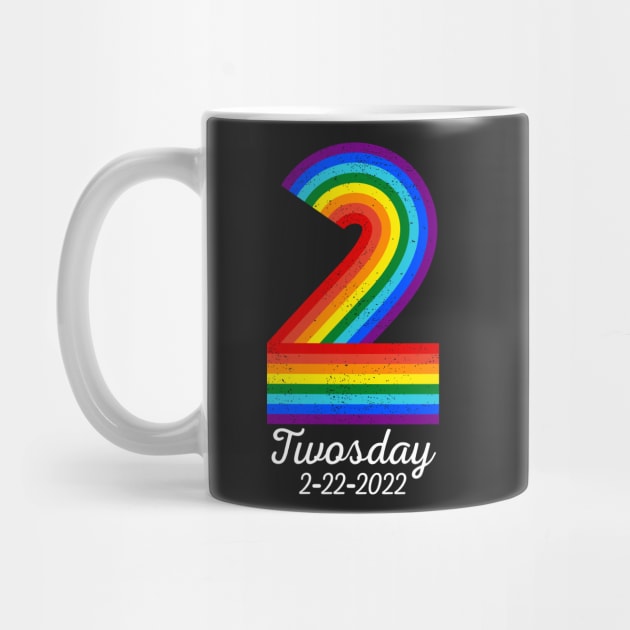 Twosday 2-22-2022 Tuesday Teacher Student Rainbow Two Funny by BraaiNinja